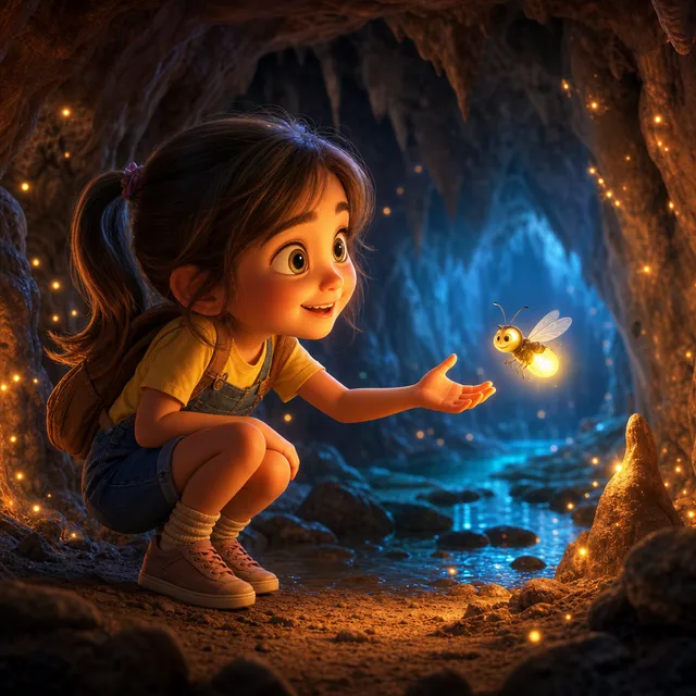 Ilustração da história A Caverna de Cristais — livro infantil personalizado