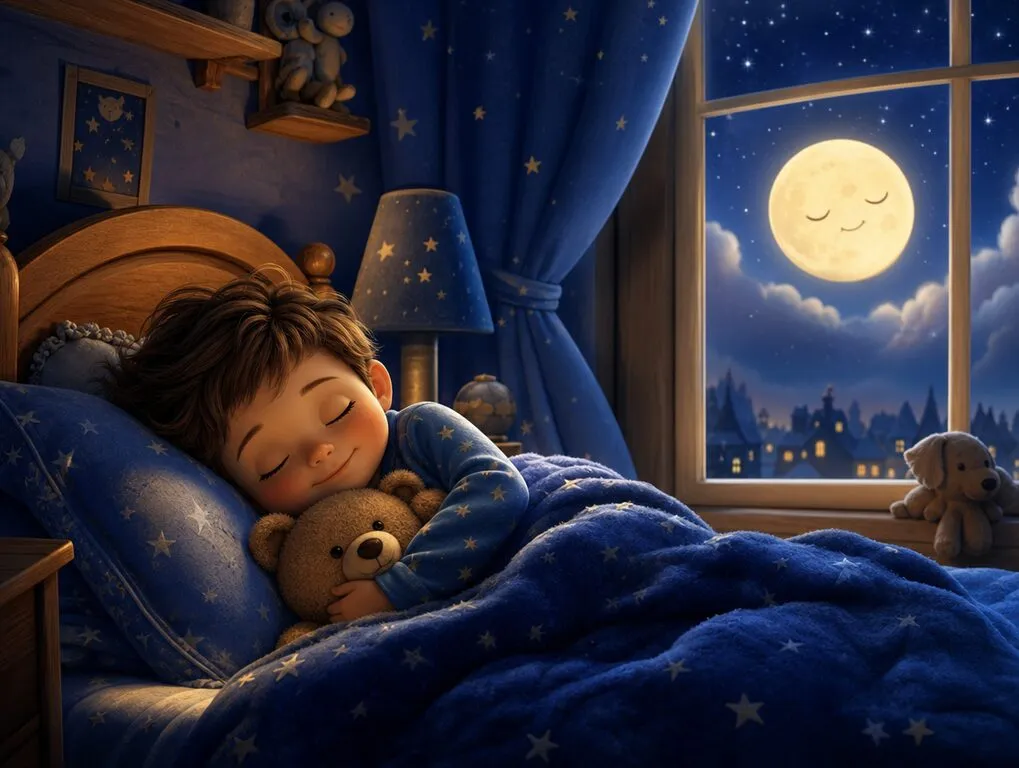 Ilustração da história A Noite de Soninho — livro infantil personalizado