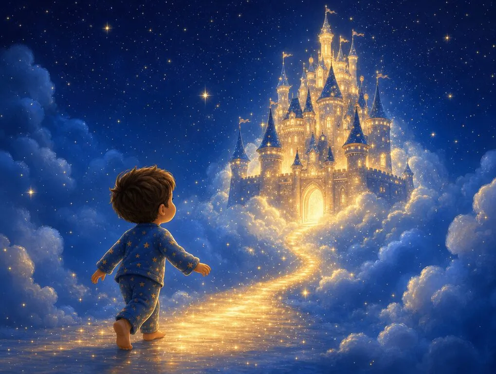Ilustração da história O Castelo das Estrelas — livro infantil personalizado